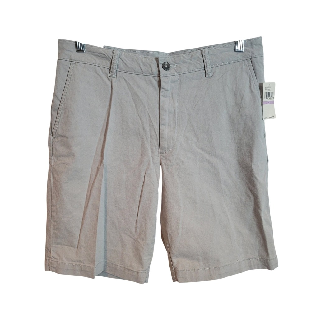 IZOD Saltwater Stretch Chino Shorts Mens Size 32 Beige Tan NWT NEW Preppy